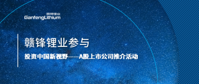 MK官网锂业参与“投资中国新视野——A股上市公司推介活动”